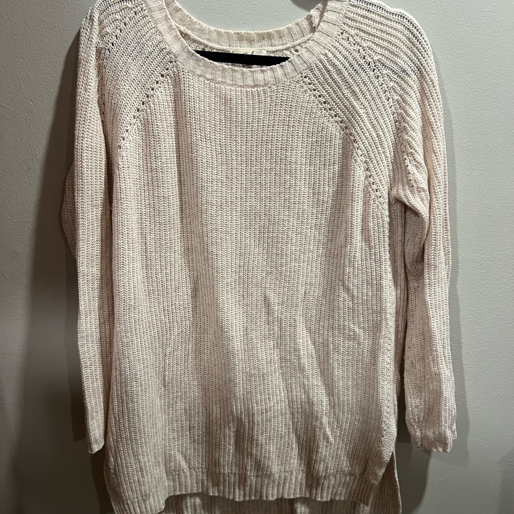 Easel Women's Cream Knit Sweater